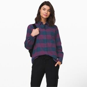 Lululemon Full Day Ahead Shirt - Revive Plaid - Size 4